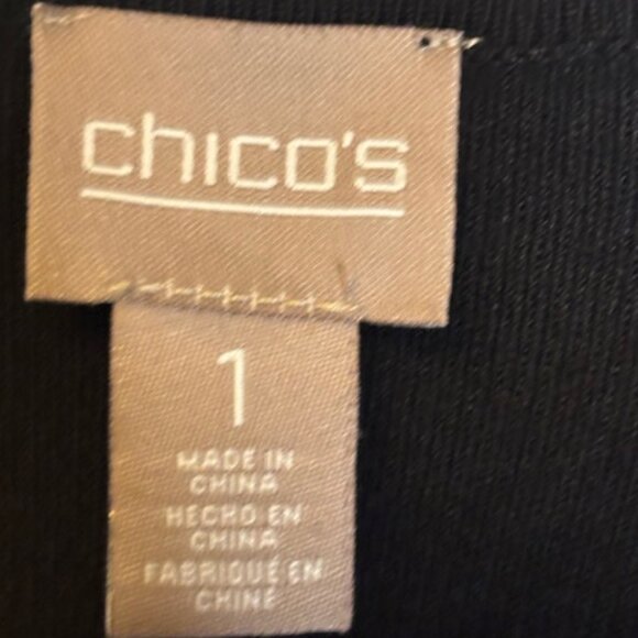 Chico's Sweater Women's Size Medium Cardigan Knit Open Front Chicos 1 - Picture 3 of 4